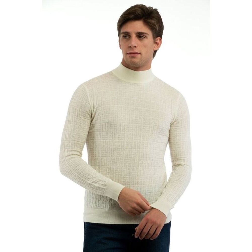 Bikkembergs White Wool Men's Turtleneck